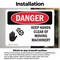 Signmission Keep Hands Clear Of Moving Machinery Danger Sign, Vinyl Decal, 10in W x 7in L, 2PK OS-2PACK-DS-D-710-L-1392 - alternate 7